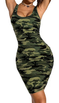 Camo Bodycon Mini Dress