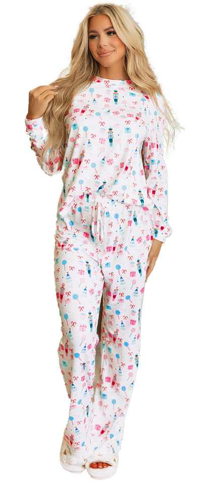 White Christmas Pajama Set Women