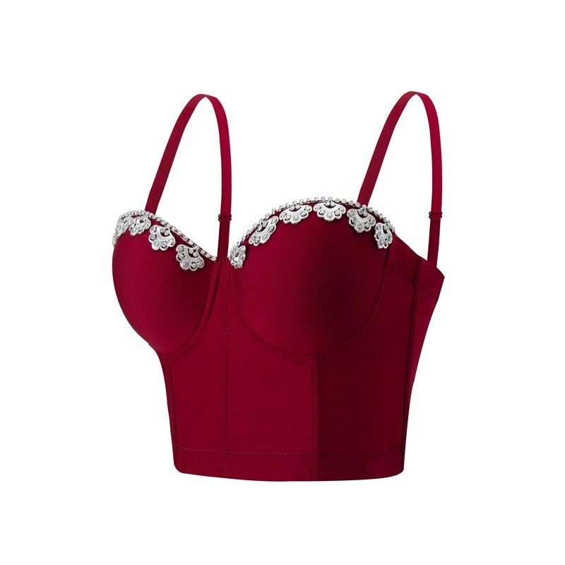 Elegant Top with Corset and Embellishments