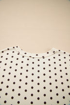 White Polka Dot Lounge Set For Comfort