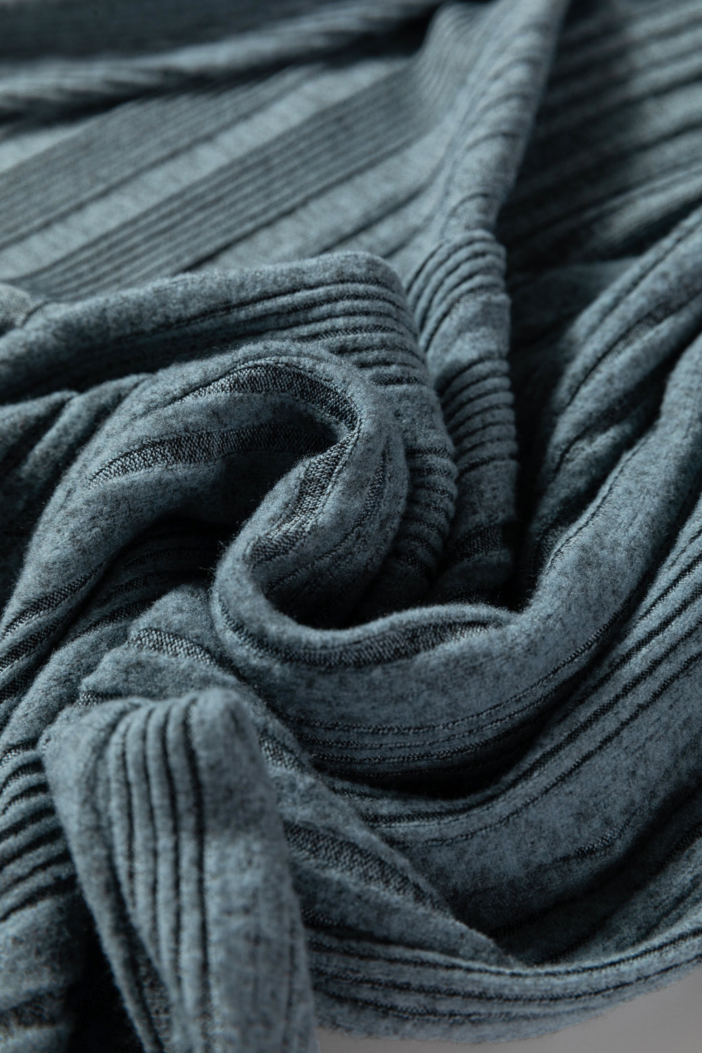 Black Ribbed Open Front Cardigan