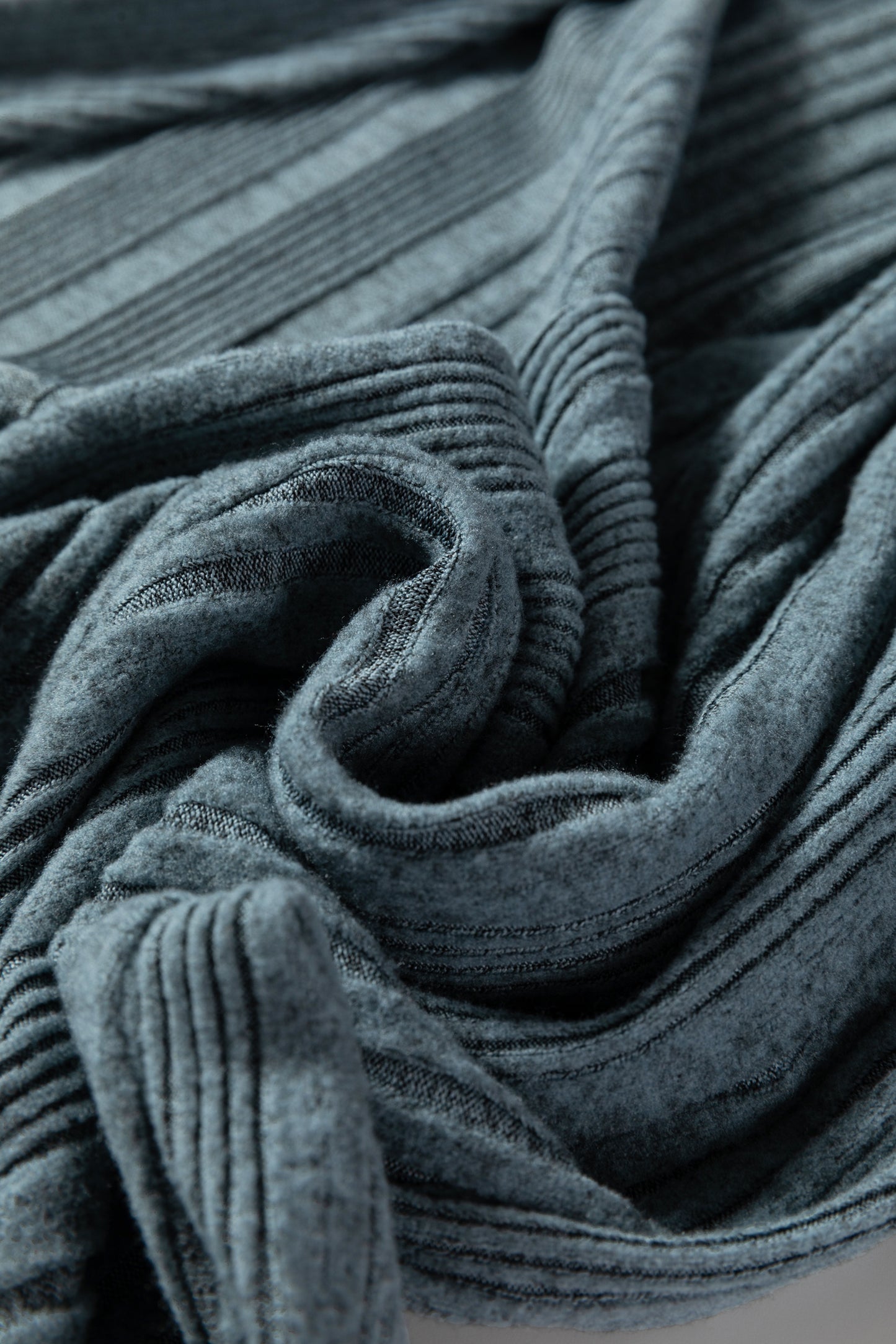 Black Ribbed Open Front Cardigan