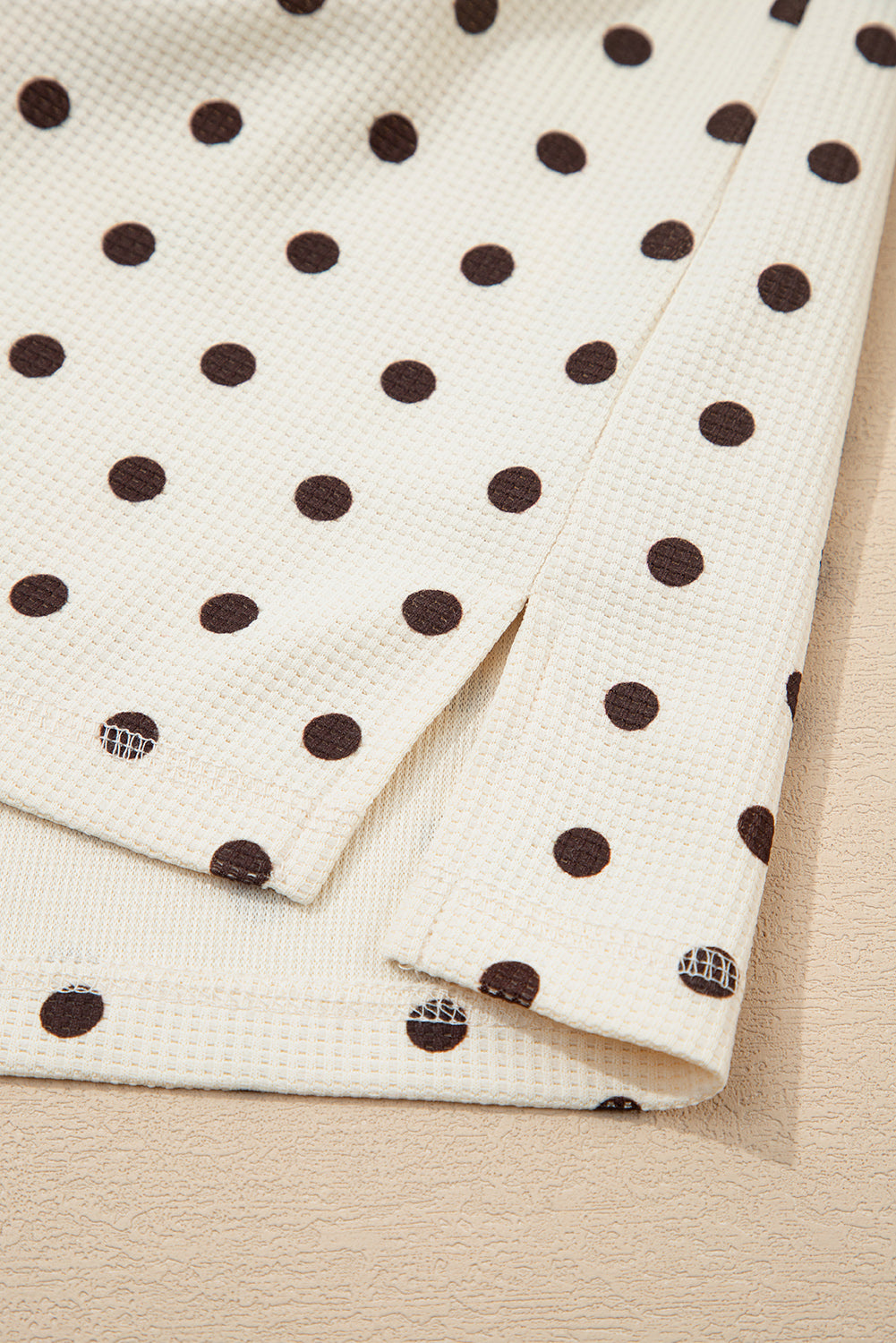 White Polka Dot Lounge Set For Comfort