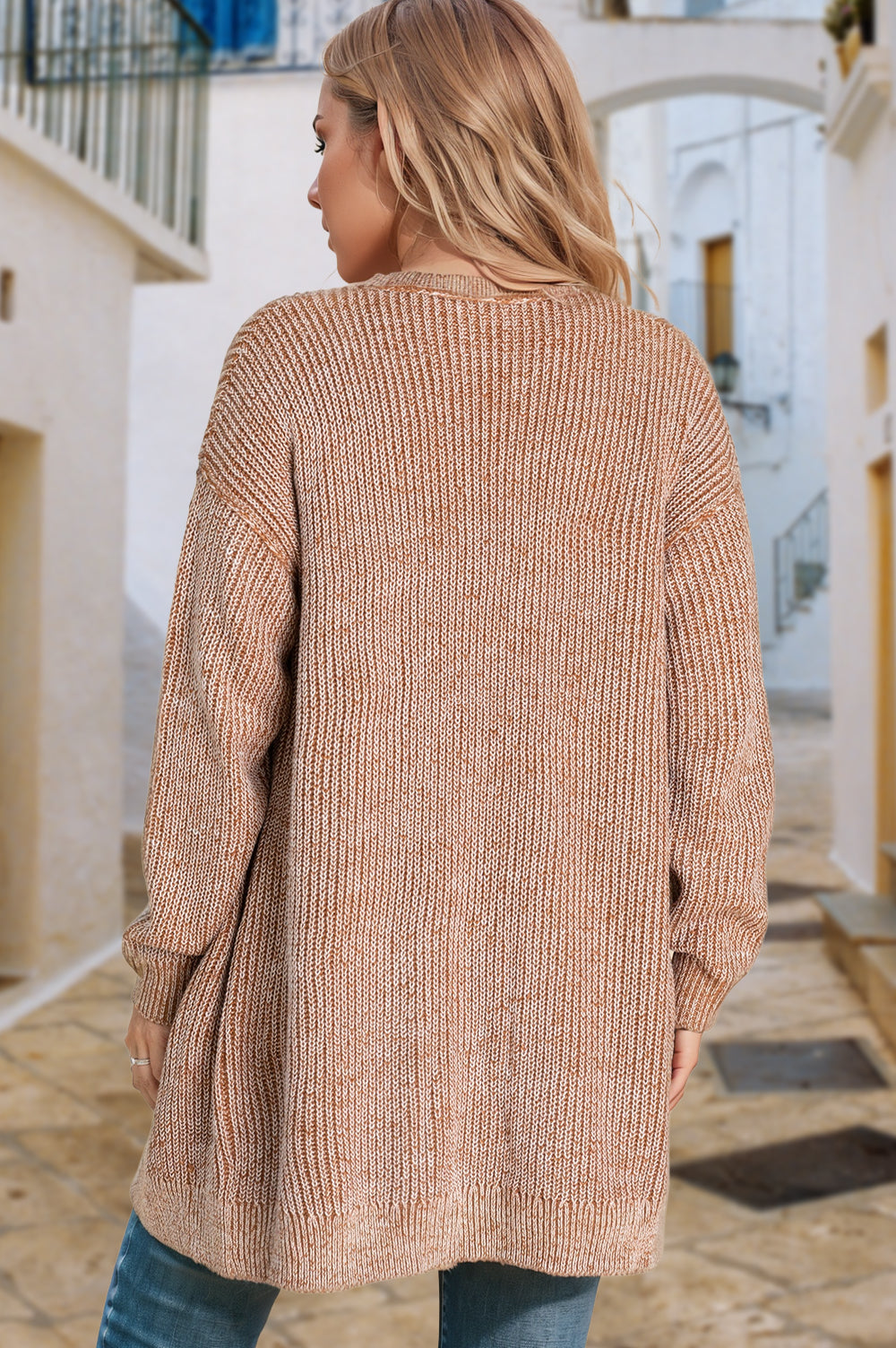 Dear-Lover Yellow Open Knit Cardigan For Trendy Style