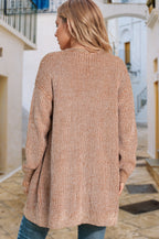 Dear-Lover Yellow Open Knit Cardigan For Trendy Style