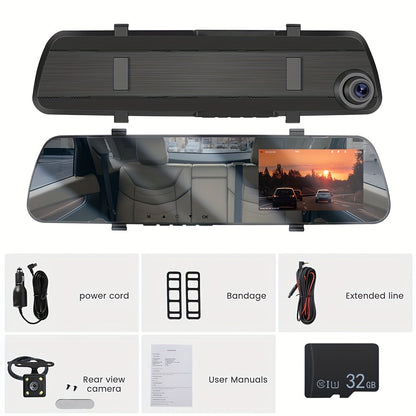 Dual Mirror Dash Cam For Cars With Hd Video