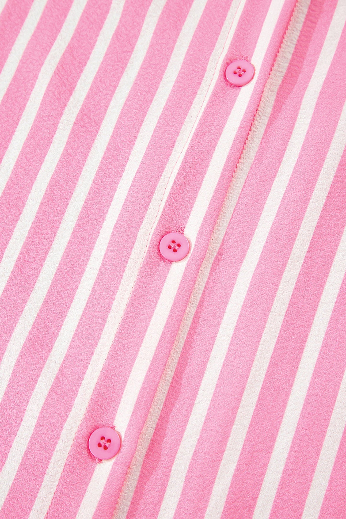 Pink Striped Sleepwear Set For Comfort