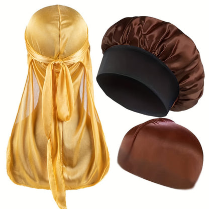 Satin Durag And Bonnet Set Red Edition