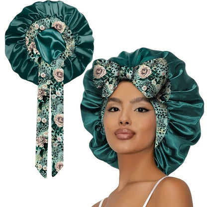 Bohemian Satin Bonnet With Stylish Bow