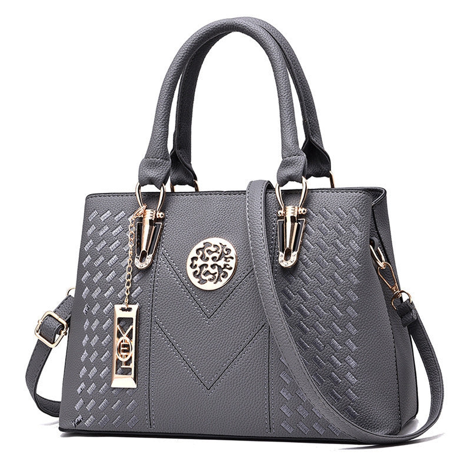 Chic Top Handle Satchel Bag - Stylish PU Handbag, Tote & Shoulder