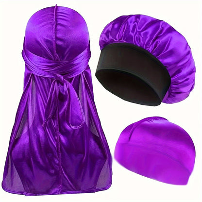 Satin Durag And Bonnet Set Red Edition