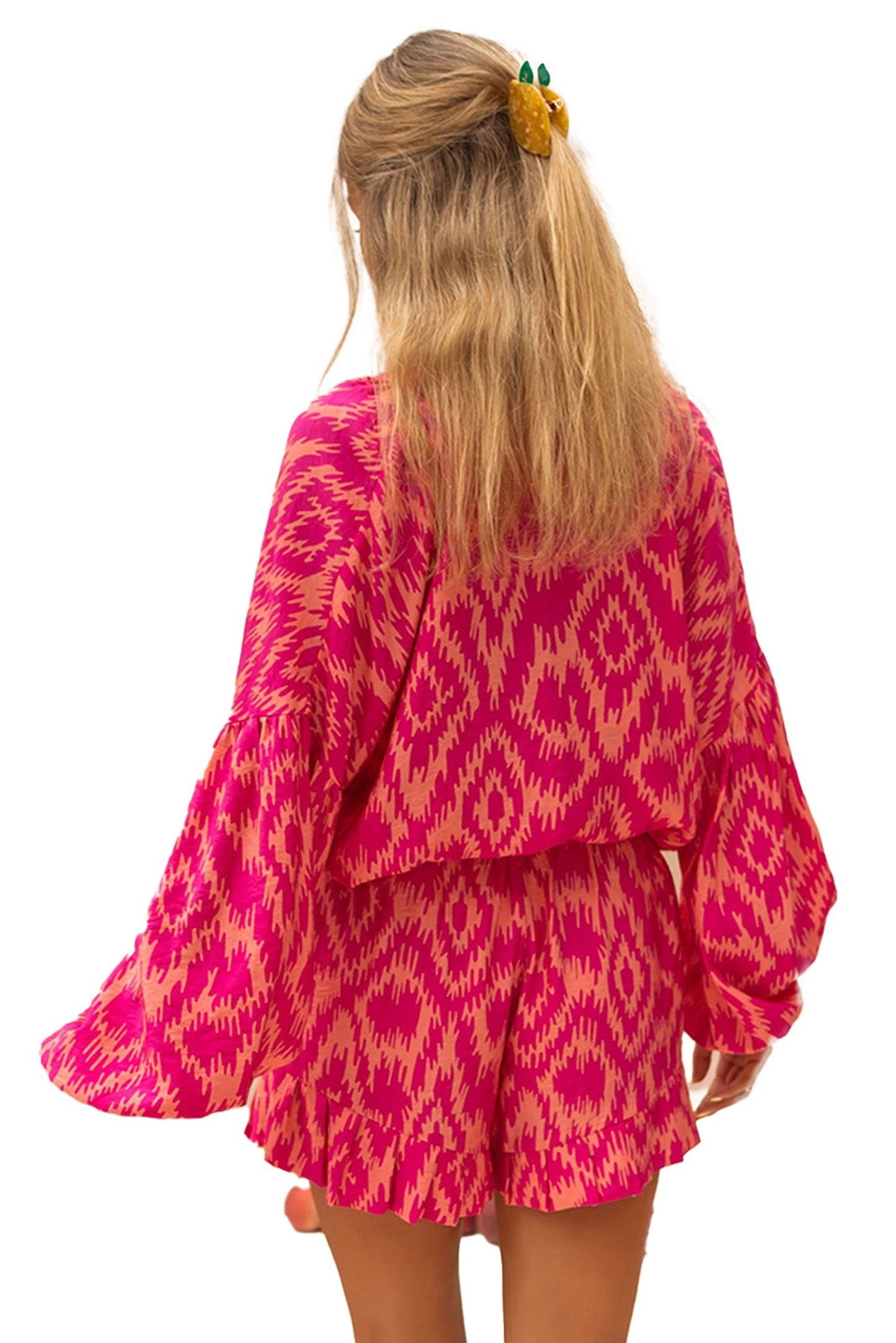 Rose Western Aztec Print Pajama Set