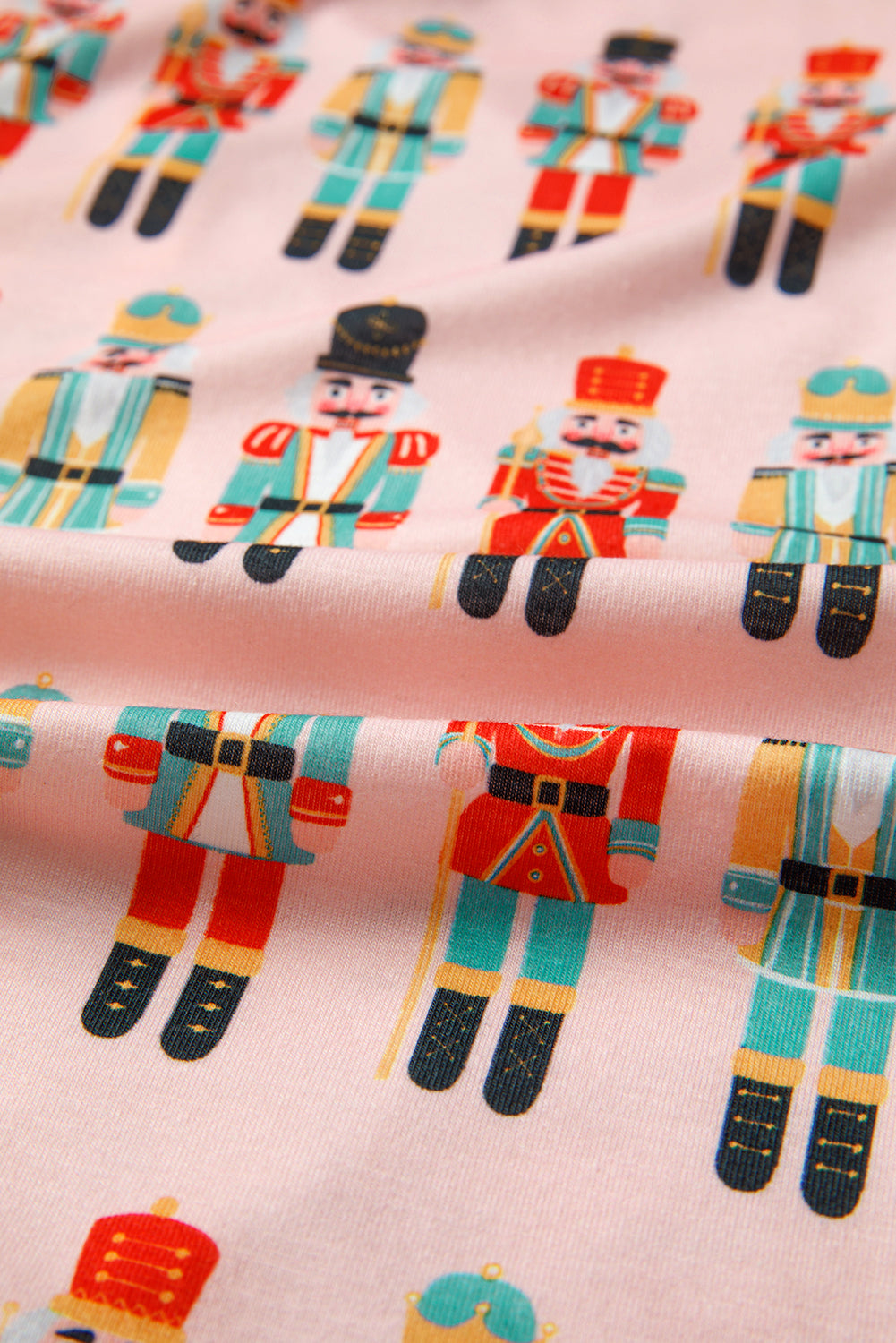 Pink Nutcracker Pajama Set For Women