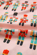 Pink Nutcracker Pajama Set For Women
