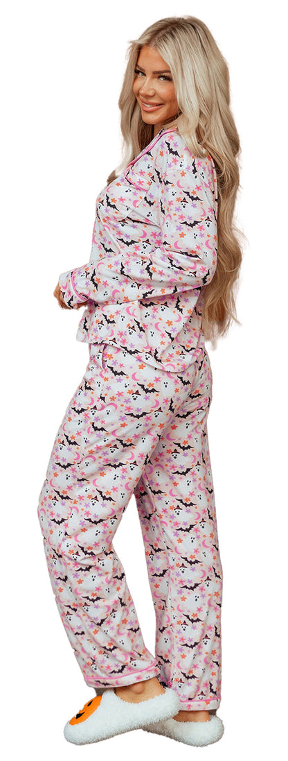 Pink Halloween Pajama Set For Cozy Nights