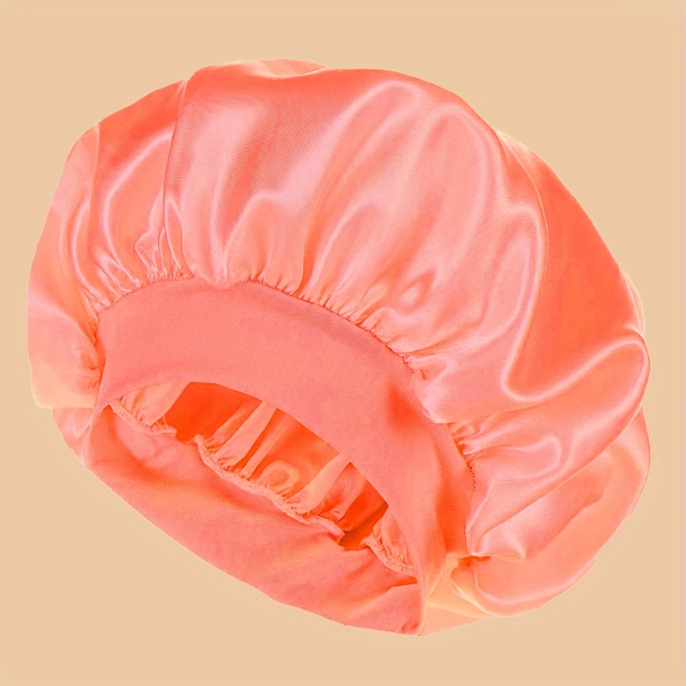Unscented Silk Satin Sleep Cap Pink