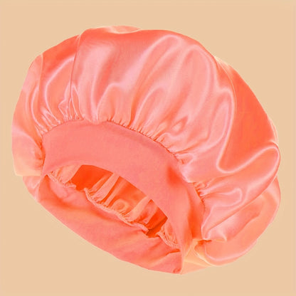 Unscented Silk Satin Sleep Cap Pink