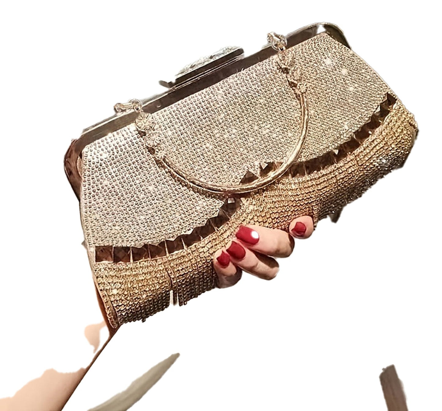 Rhinestone Evening Satchel Bag