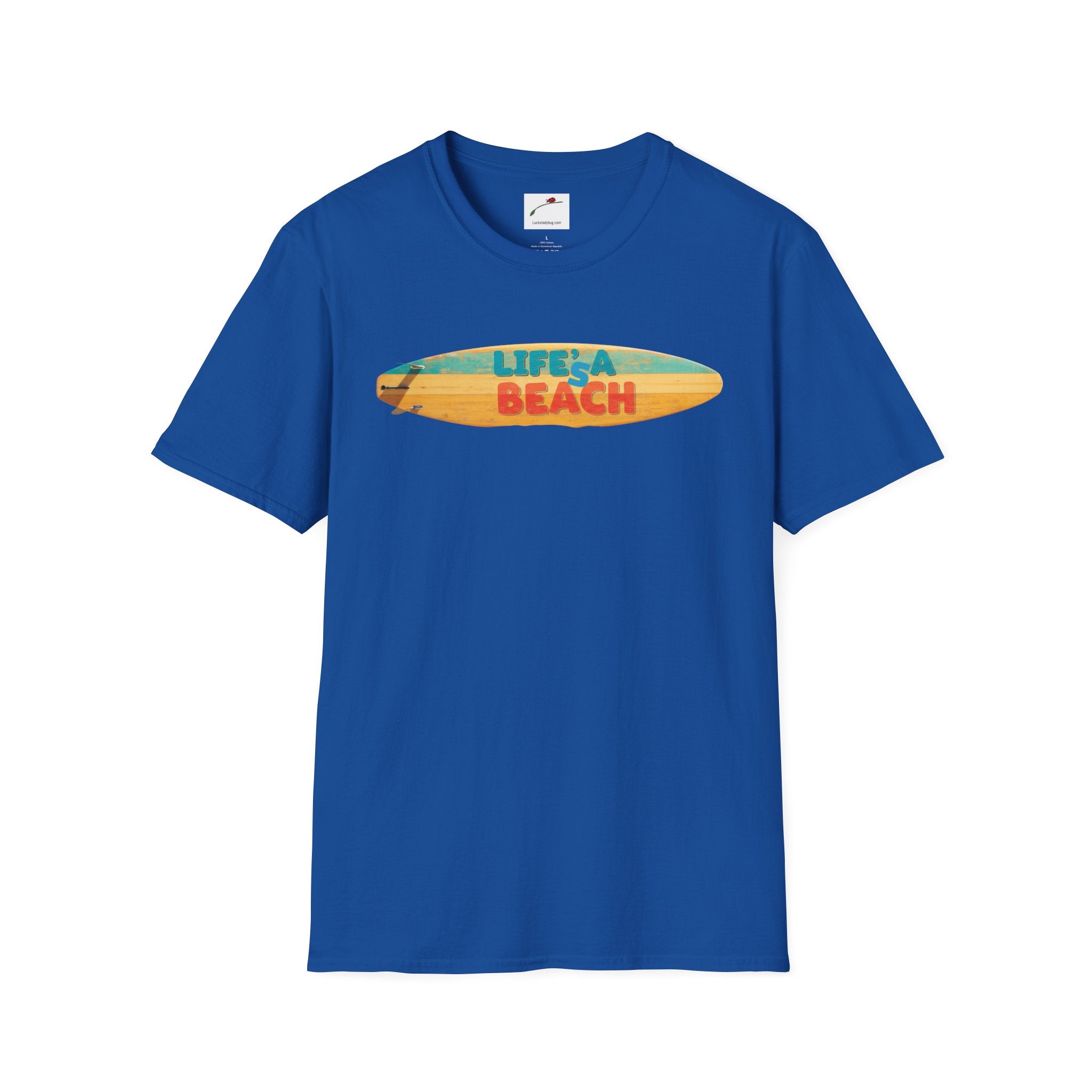 Lifes A Beach Text Stylish Summer Apparel Softstyle T-Shirt