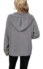 Medium Grey Hooded Sweater Cardigan