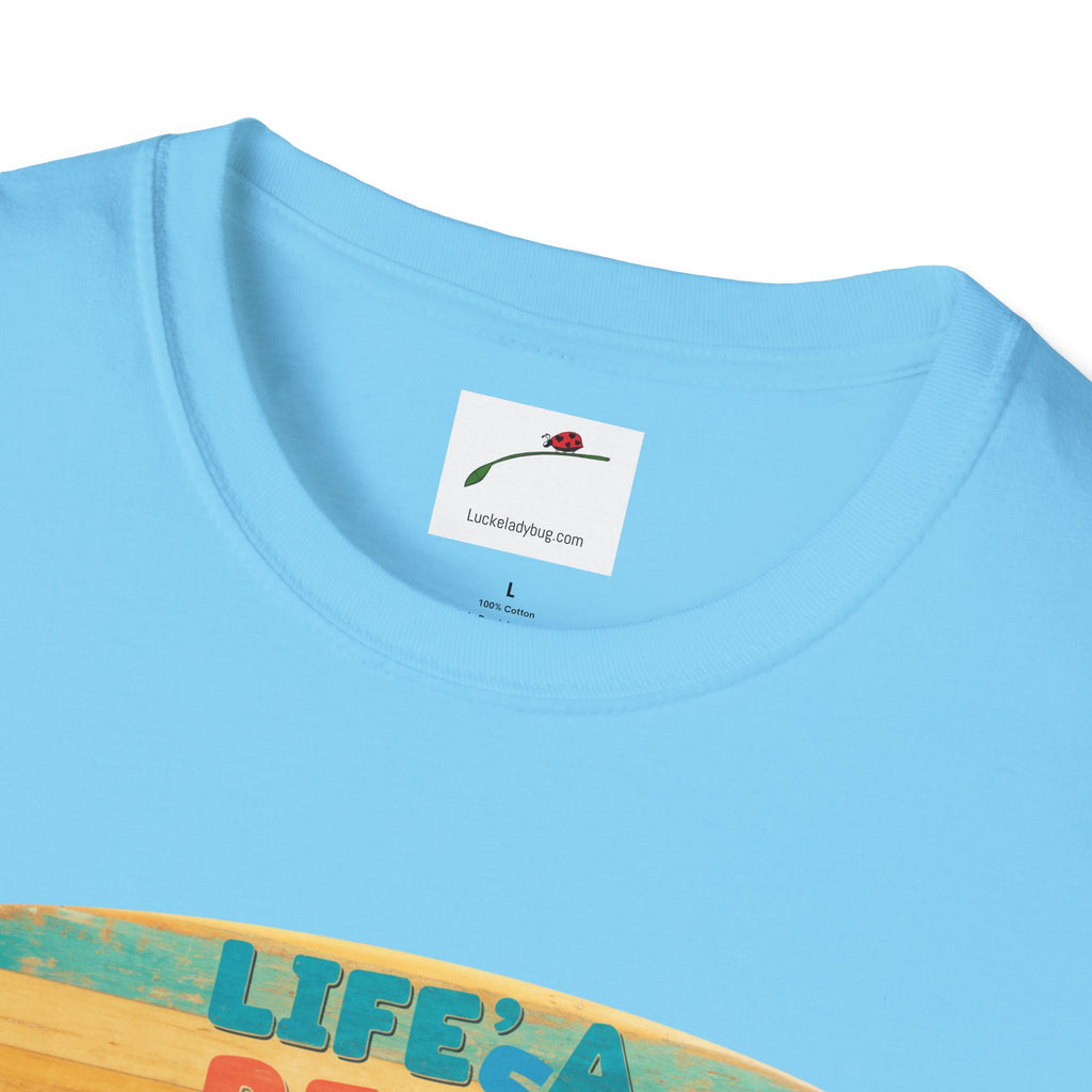 Lifes A Beach Text Stylish Summer Apparel Softstyle T-Shirt