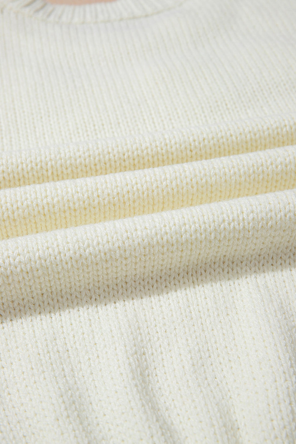 White Flower Detail Sweater For Trendy Style