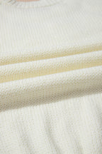 White Flower Detail Sweater For Trendy Style