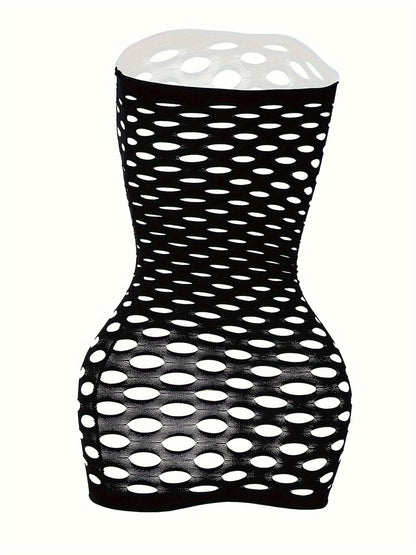 Alluring Ripped Fishnet Bodycon Dress - Ultra-Sexy Women's Lingerie