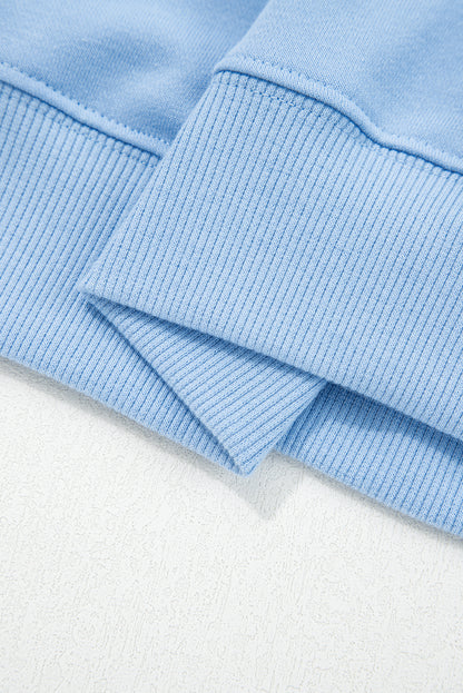 Blue Floral Lounge Set Women Cozy Comfort