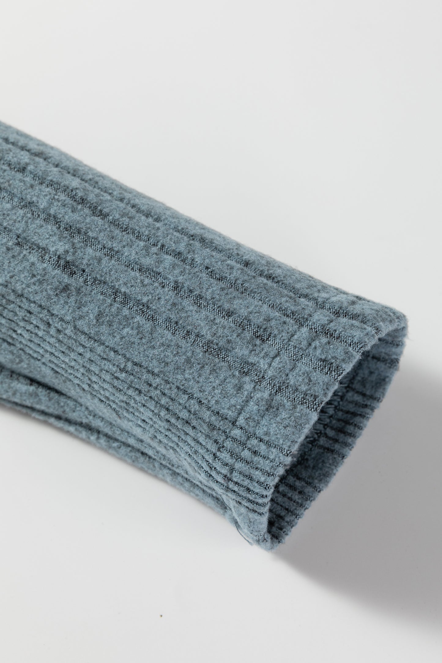 Black Ribbed Open Front Cardigan