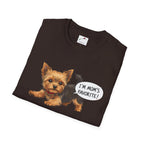 Camiseta LuckeLadybug para mujer con la imagen de una linda mamá yorkshire terrier