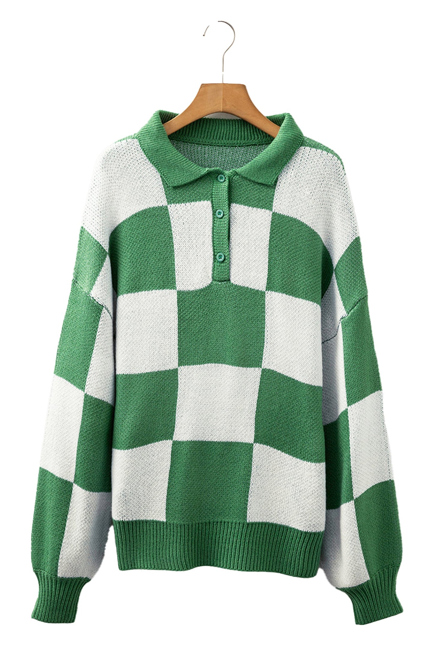 Grapefruit Orange Checkered Sweater