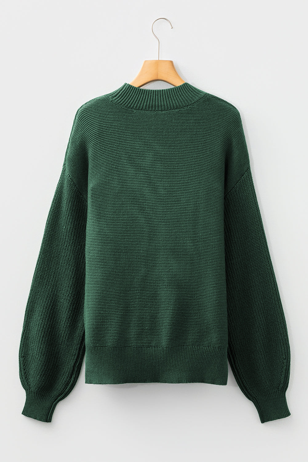 Mist Green Loose Sweater For Trendy Looks