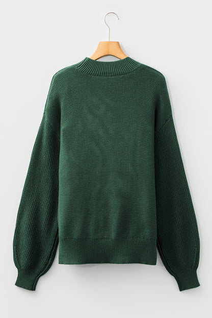 Mist Green Loose Sweater For Trendy Looks
