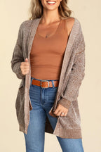 Dear-Lover Yellow Open Knit Cardigan For Trendy Style