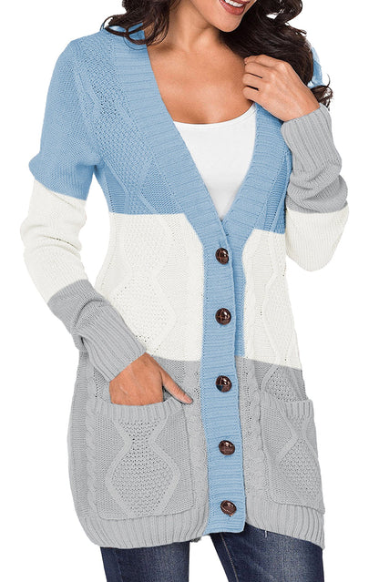 Gray Button Front Cardigan For Stylish Comfort