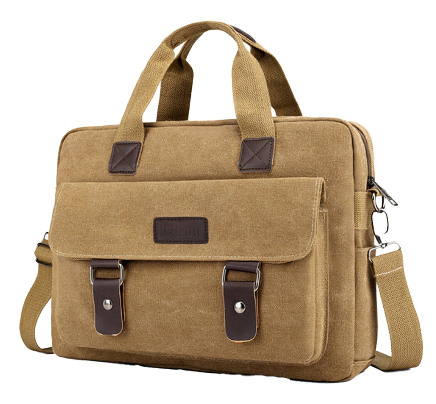 12" Canvas Satchel Bag - Casual Messenger, Large Capacity Shoulder