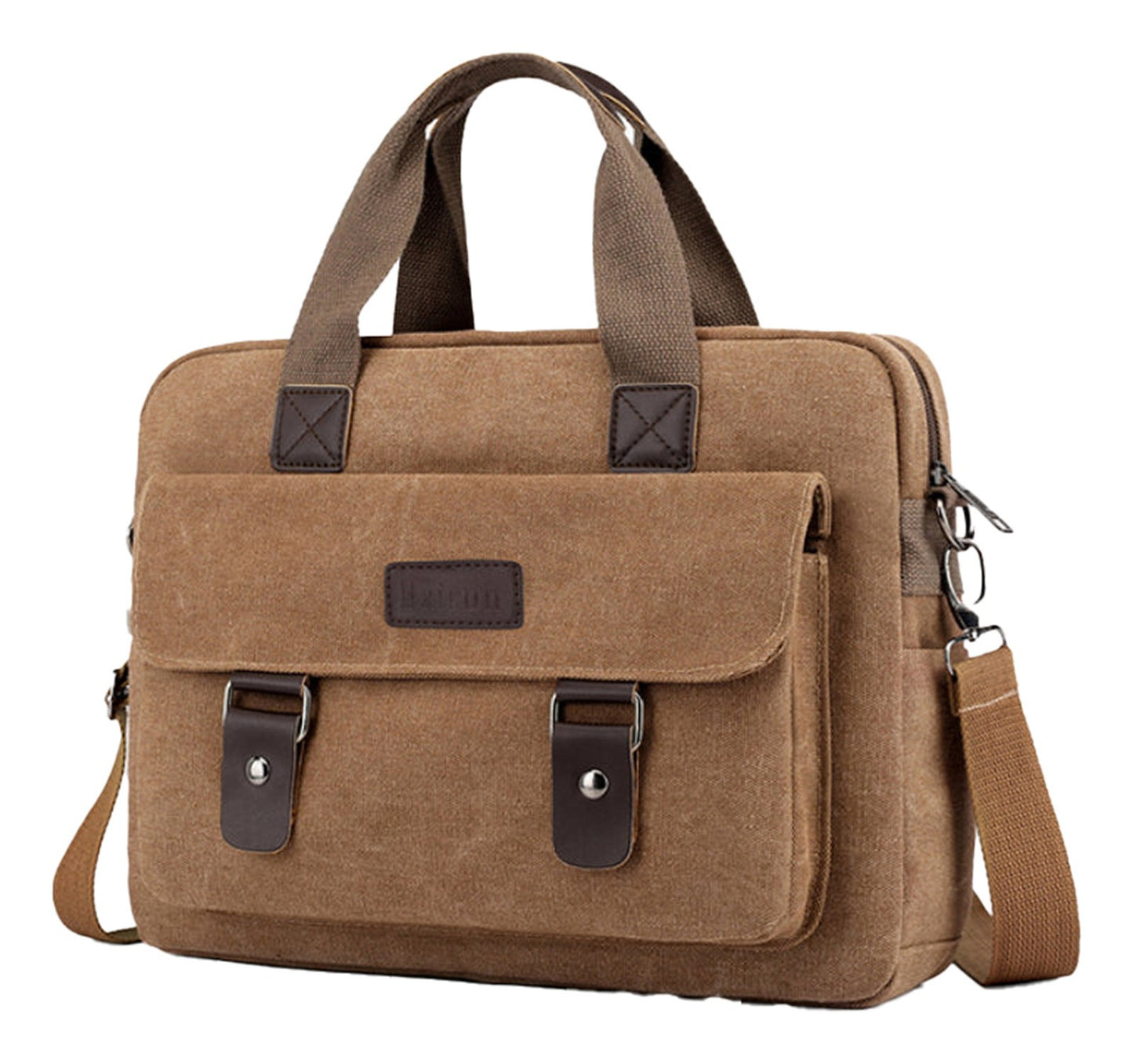 12" Canvas Satchel Bag - Casual Messenger, Large Capacity Shoulder