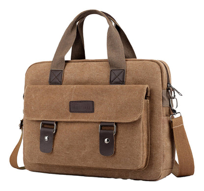 12" Canvas Satchel Bag - Casual Messenger, Large Capacity Shoulder