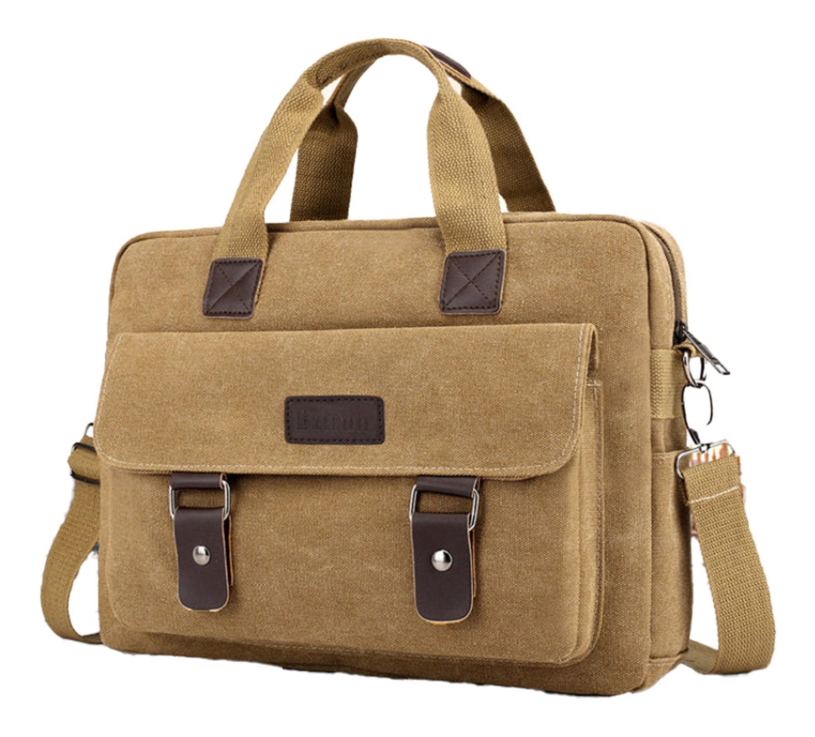 12" Canvas Satchel Bag - Casual Messenger, Large Capacity Shoulder