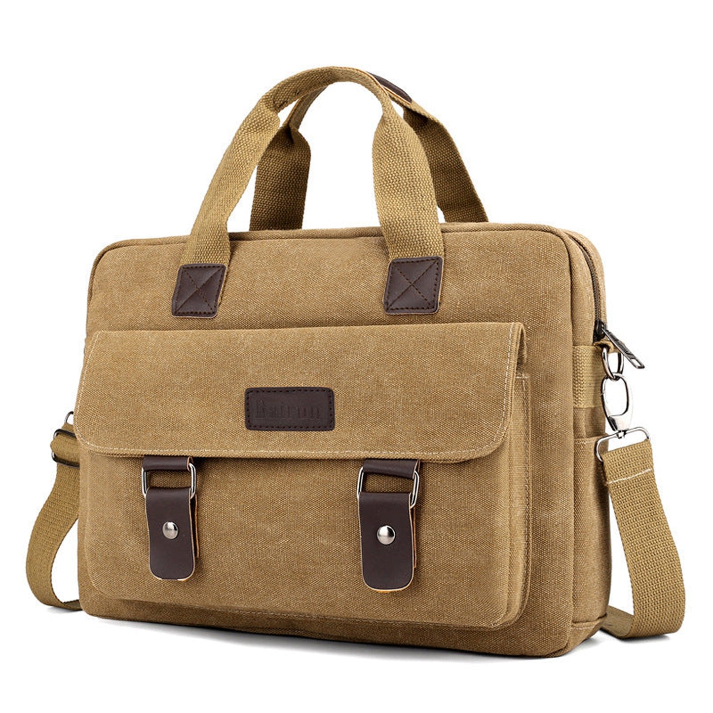 12" Canvas Satchel Bag - Casual Messenger, Large Capacity Shoulder