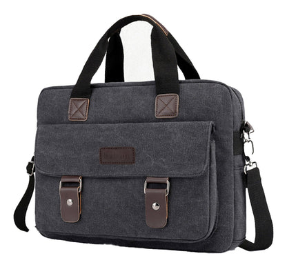 12" Canvas Satchel Bag - Casual Messenger, Large Capacity Shoulder