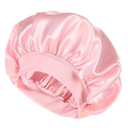 Unscented Silk Satin Sleep Cap Pink