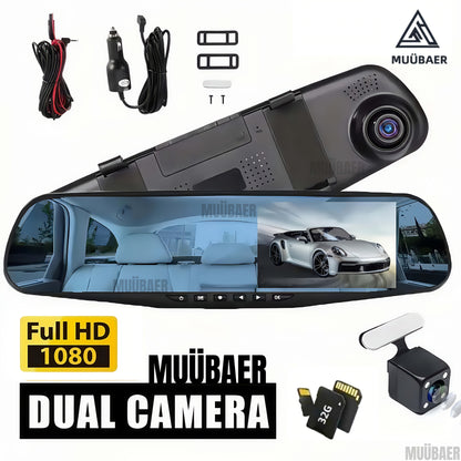 FHD Night Vision Dash Cam With Rear View