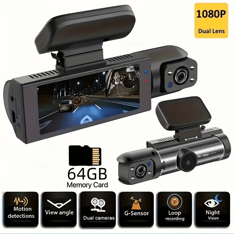 Dual Dash Cam With Night Vision Features