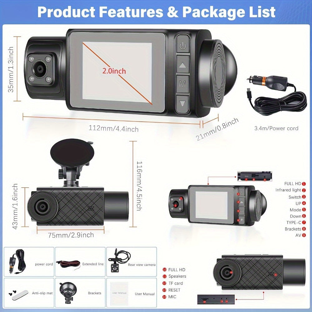 4k Triple Dash Cam For Cars Ultimate Safety
