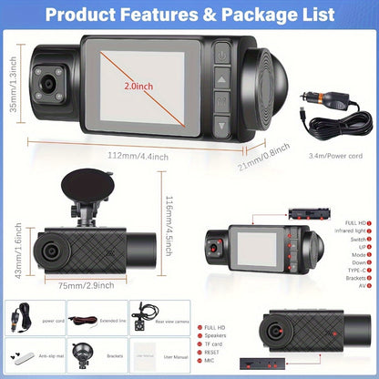 4k Triple Dash Cam For Cars Ultimate Safety