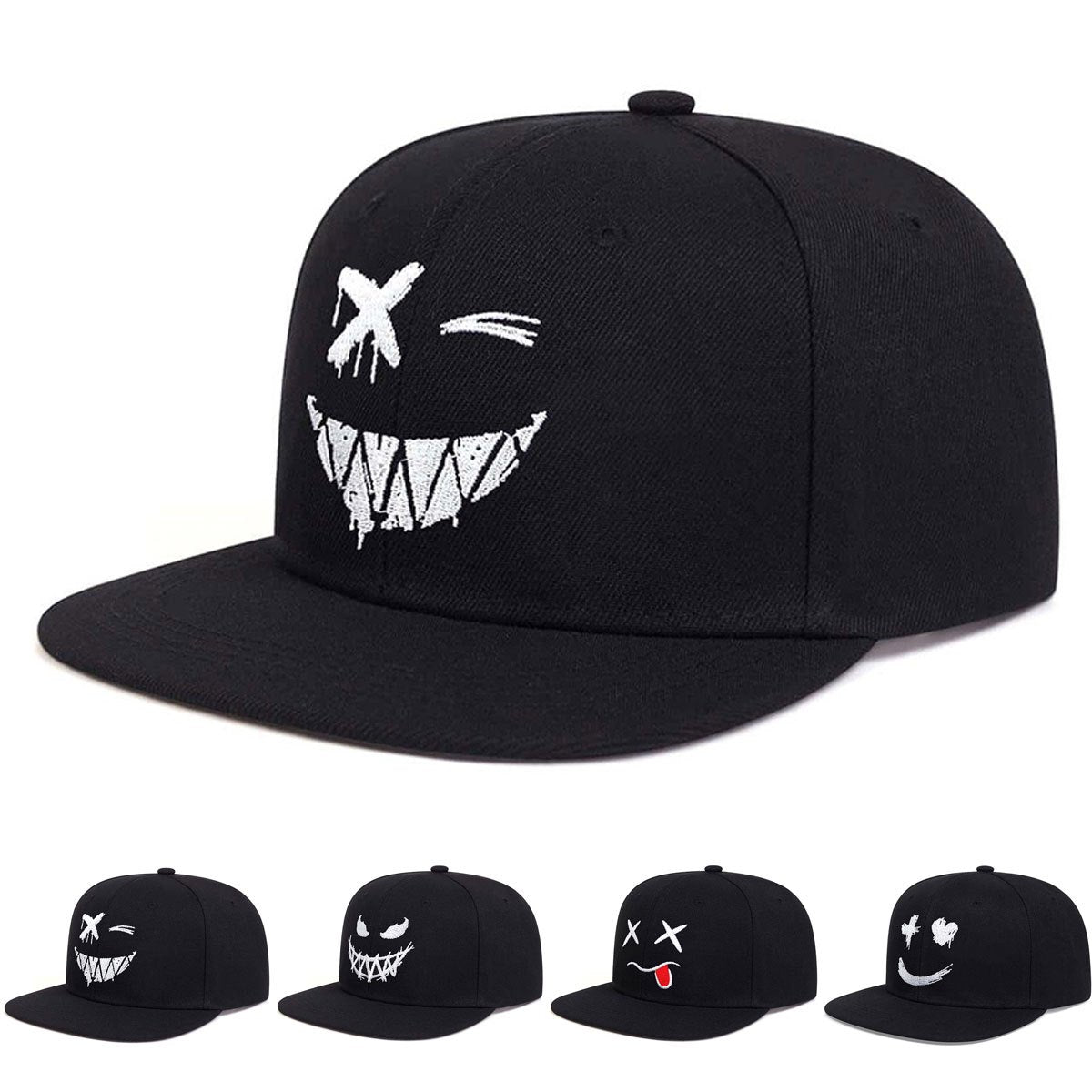 Cartoon Embroidered Hip Hop Hat Trendy Style