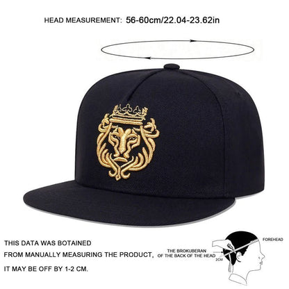 Mens Lion Crown Hip Hop Hat
