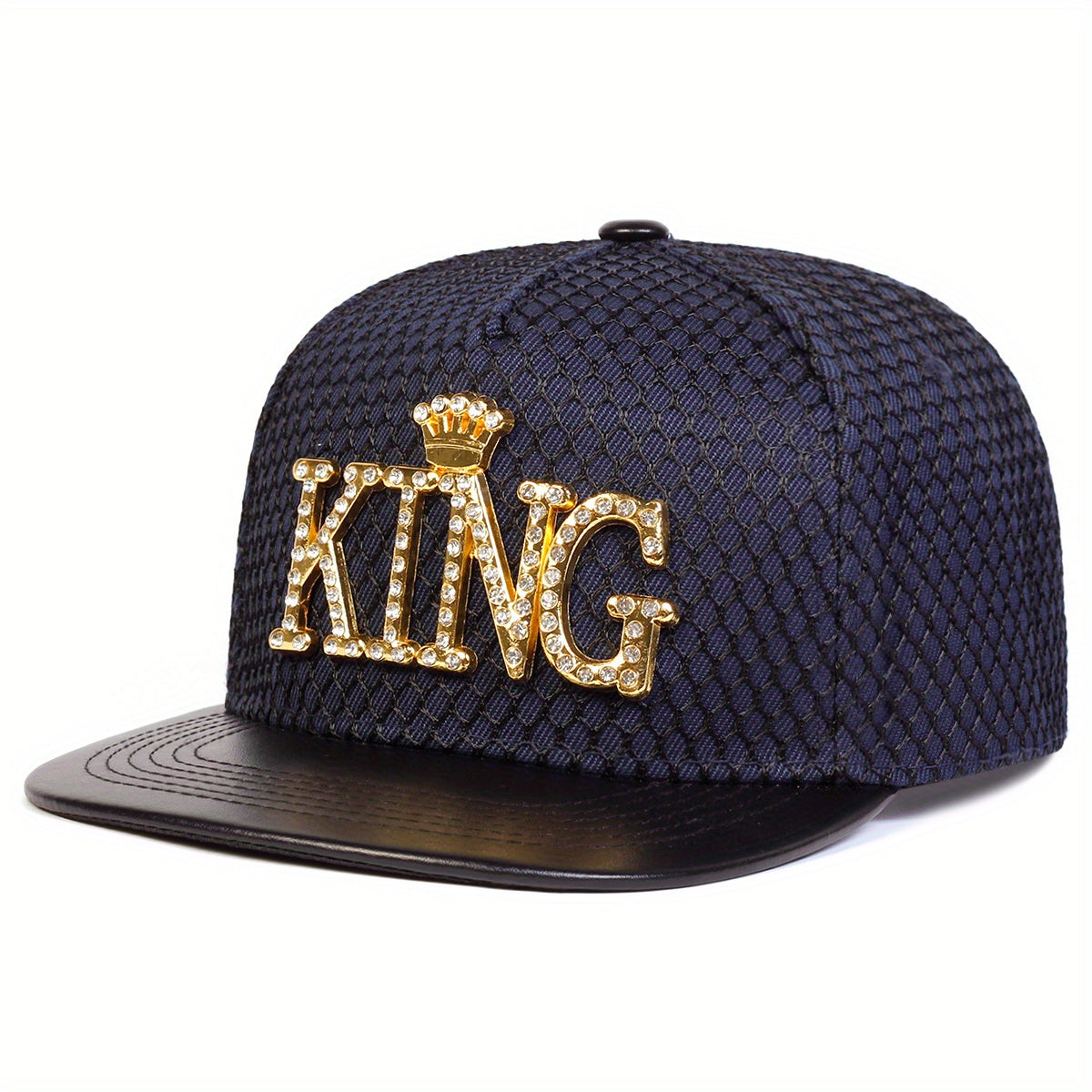 Mens King Hip Hop Hat With Bling